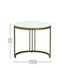 Elvas S Metal Round Nesting Coffee Table Set In Gold Finish with White Porcelain Top (Set of 2)
