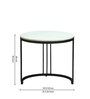 Elvas Metal Round Nesting Coffee Table Set In Black Finish with White Porcelain Top (Set of 2)