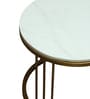Elvas S Metal Round Nesting Coffee Table Set In Gold Finish with White Porcelain Top (Set of 2)