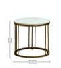 Elvas S Metal Round Nesting Coffee Table Set In Gold Finish with White Porcelain Top (Set of 2)