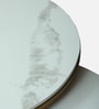 Elvas Metal Round Nesting Coffee Table Set with White Porcelain Top (Set of 2)