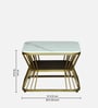 Elvas Metal Square Nesting Coffee Table Set with White Porcelain Top (Set of 2)