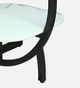 Elvas White Porcelain Top End Table With Black Finish
