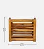 Elvin Sheesham Wood Magazine Rack In Brown Colour