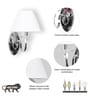 Elvira Fabric Shade Wall Light With Crystal Glass & Chrome Finish Metal Body Modern Decorative Wall Lamp For Bedroom, Living Room & Hallway (E14 Compatible)