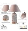 Elvis Beige Shade Table Lamp With Cotton Base