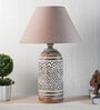 Elvis Beige Shade Table Lamp With Cotton Base