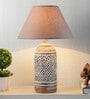Elvis Beige Shade Table Lamp With Cotton Base