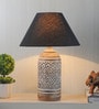 Elvis Black Shade Table Lamp With Cotton Base