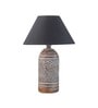 Elvis Black Shade Table Lamp With Cotton Base