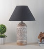 Elvis Black Shade Table Lamp With Cotton Base