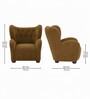 Elvora Wingback Chair In Brown Color