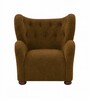 Elvora Wingback Chair In Brown Color