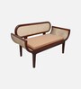 Elvoro Solid Wood Love Sofa In Teak Orange Finish