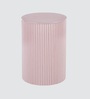 Elyana  Cylindrical Elegance End Table In Pink Blush Colour
