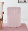 Elyana  Cylindrical Elegance End Table In Pink Blush Colour