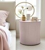 Elyana  Cylindrical Elegance End Table In Pink Blush Colour
