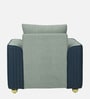 Elysia Fabric 1 Seater Sofa In Ash Grey And Navy Blue Colour