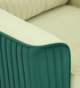 Elysia Waterproof Velvet 1 Seater Sofa In Cream And Emerald Green Colour