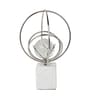 Elysian Silver Rings Crystal Ball Sculpture