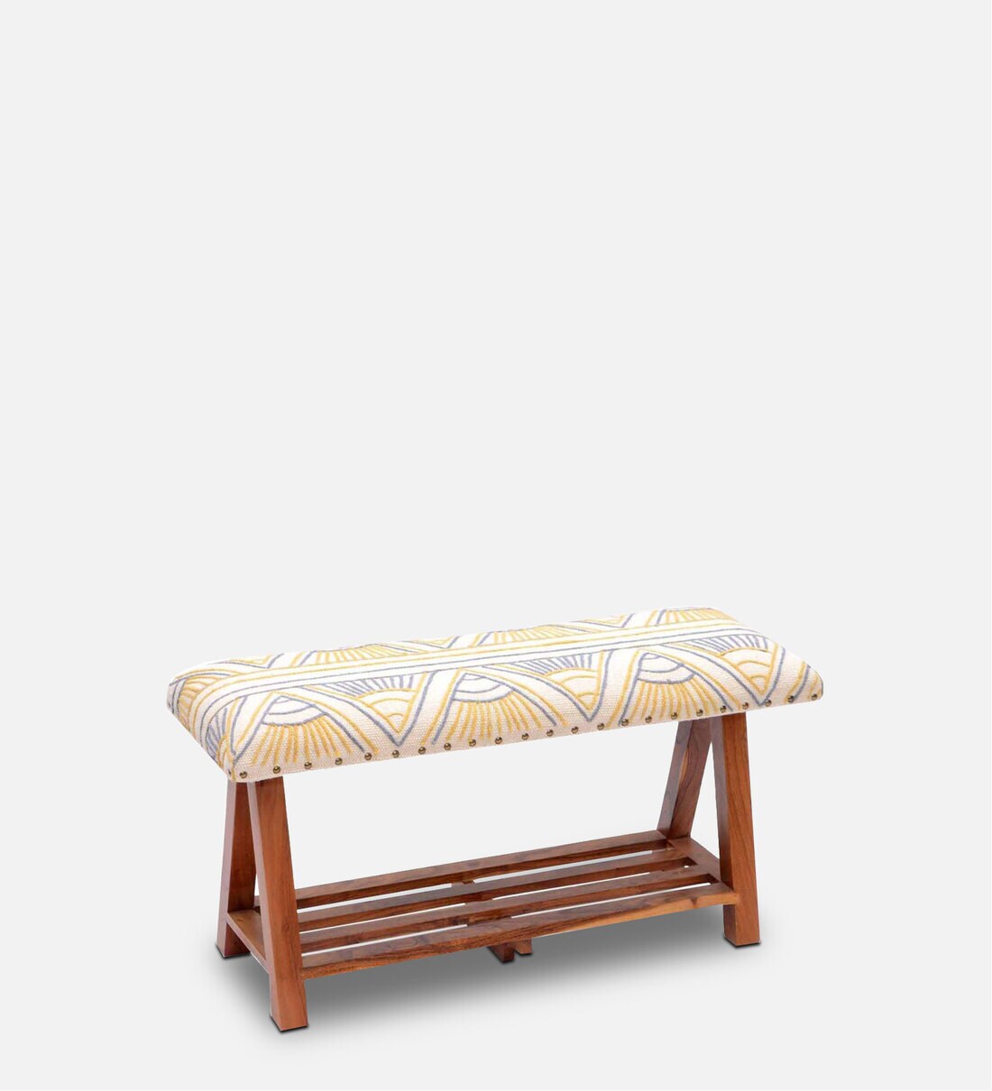 Buy Embroidered wooden bench in Multi Colour at 10 OFF by Natural