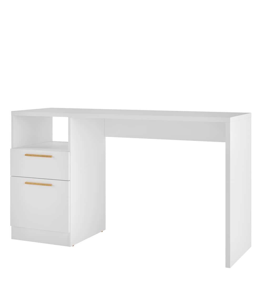 Buy Emica Study Table With Drawer & In White Finish By Mintwud