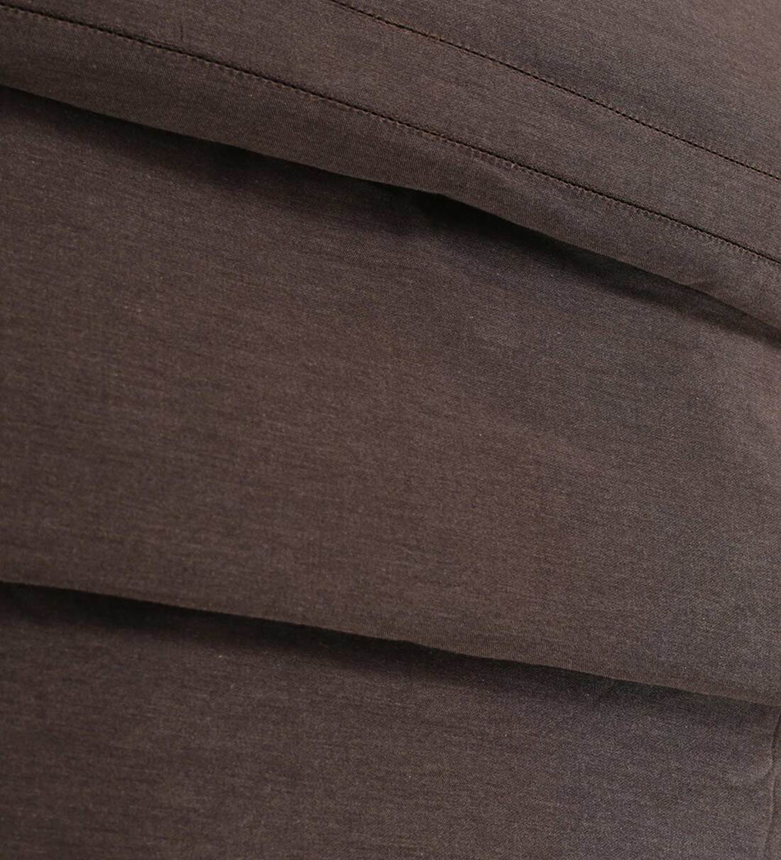 Buy Emmie Brown 100 Cotton Double Bed Duvet Cover With 2 Pillow Covers