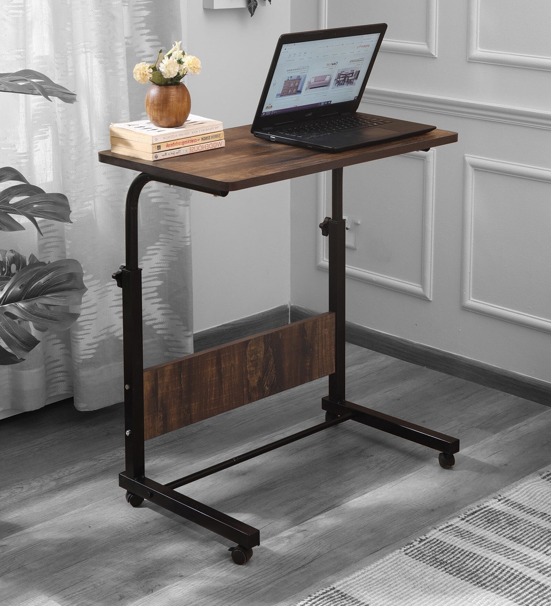 Buy Empire Height Adjusting Portable Laptop Table in Jungle Wood Finish