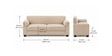Emerson 3 seater Velvet Fabric Sofa In Beige Colour