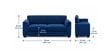 Emerson 3 seater Velvet Fabric Sofa In Blue Colour Emerson 3 seater Velvet Fabric Sofa In Blue Colour