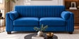 Emerson 3 seater Velvet Fabric Sofa In Blue Colour Emerson 3 seater Velvet Fabric Sofa In Blue Colour