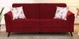 Emilia Fabric 3 Seater Sofa In Rust Red Colour