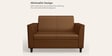 Emperor Synthetic Leather 2 Seater Sofa in Toffee Colour