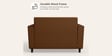 Emperor Synthetic Leather 2 Seater Sofa in Toffee Colour