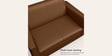 Emperor Synthetic Leather 2 Seater Sofa in Toffee Colour