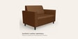 Emperor Synthetic Leather 2 Seater Sofa in Toffee Colour