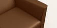Emperor Synthetic Leather 3 Seater Sofa in Toffee Colour