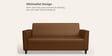 Emperor Synthetic Leather 3 Seater Sofa in Toffee Colour
