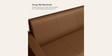 Emperor Synthetic Leather 3 Seater Sofa in Toffee Colour