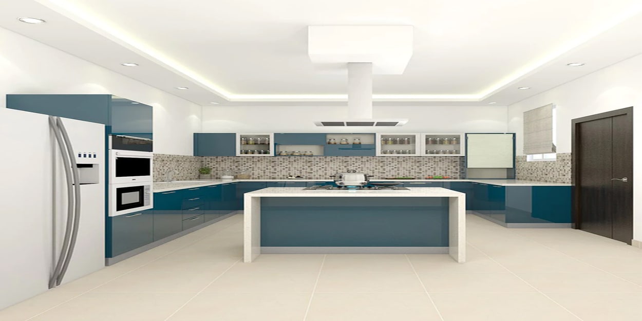 Buy Emily Island Modular Kitchen Designed in BWR Ply at 15 OFF by