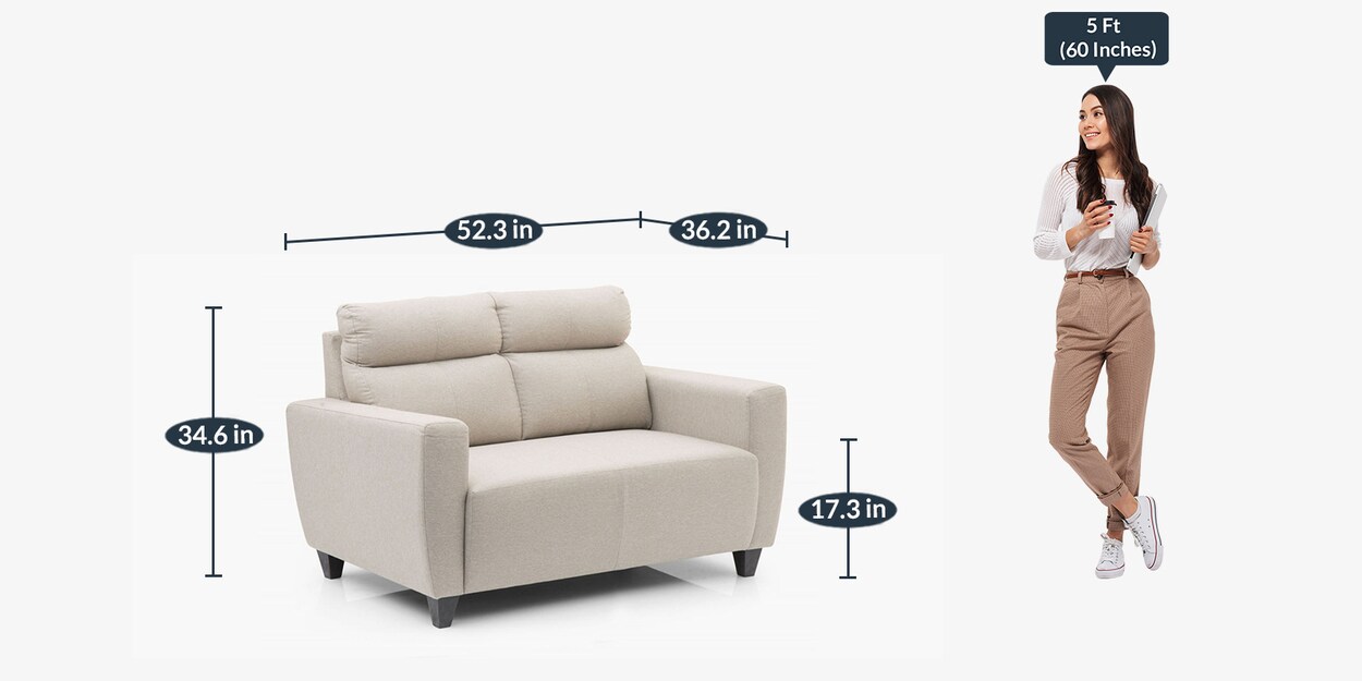 Buy Emily Sofa Set (3+2) in Biege Colour by Home Centre Online Lawson