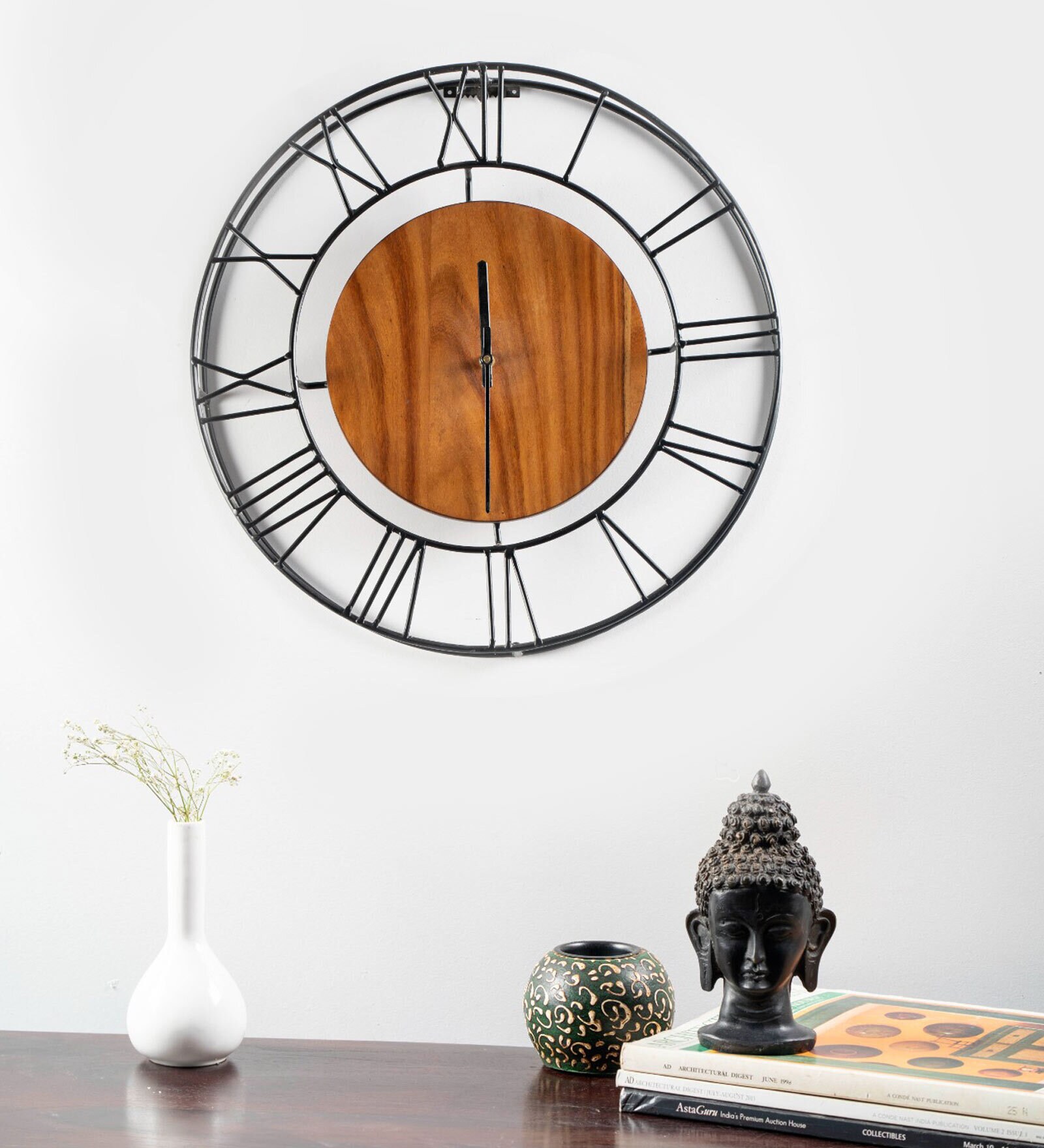 Ember Brown Iron Novelty Wall Clock