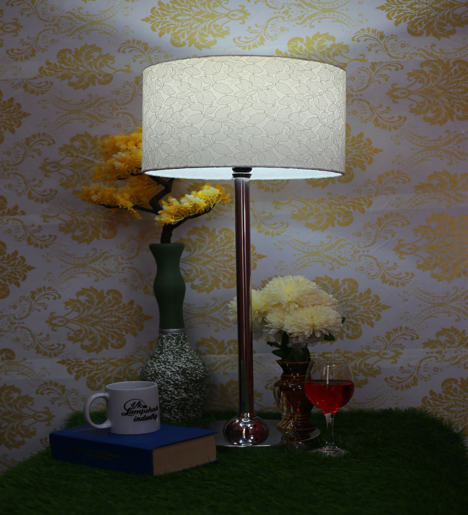 Embroidery Transparent Drum Lampshade