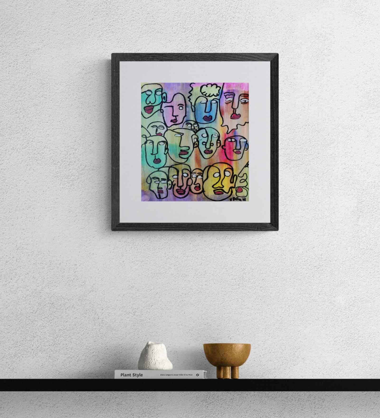 Emotions 4 Handmade Acrylic Paint On Canvas Unframed