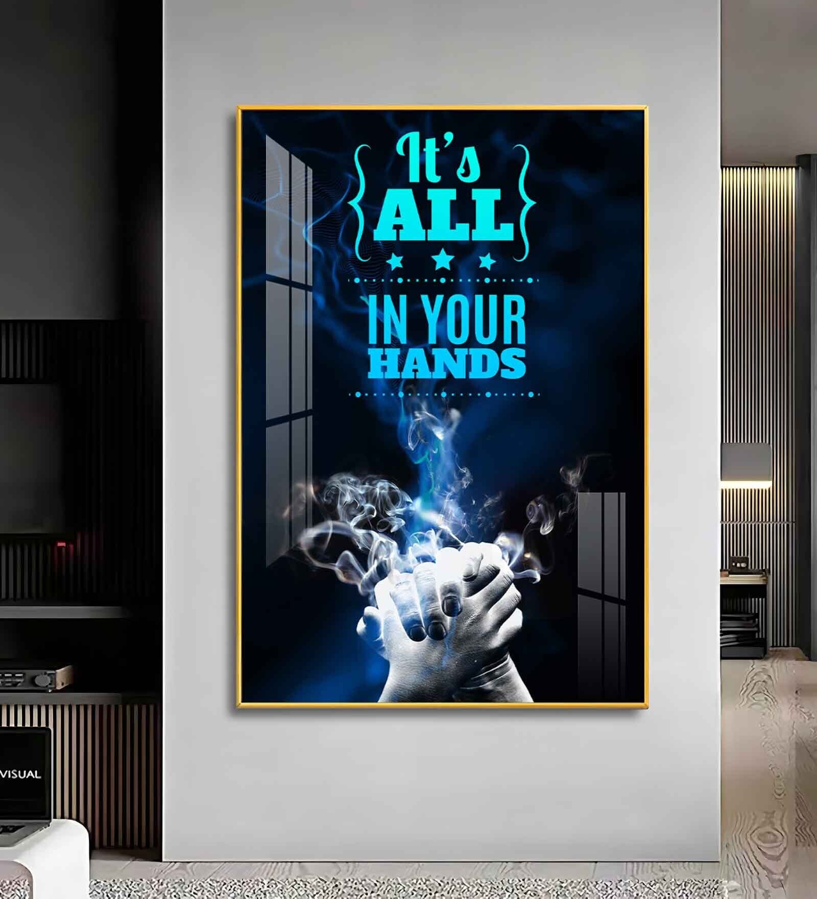 Empower Grip Glass Finish Vertical Wall Art