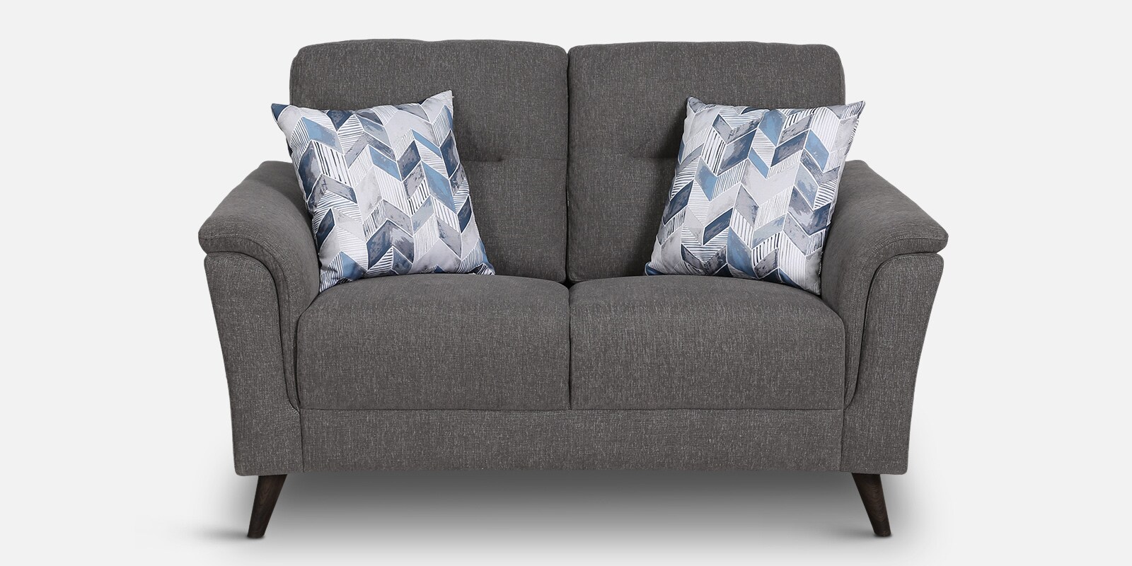 Emilia Fabric 2 Seater Sofa In Dark Grey Colour