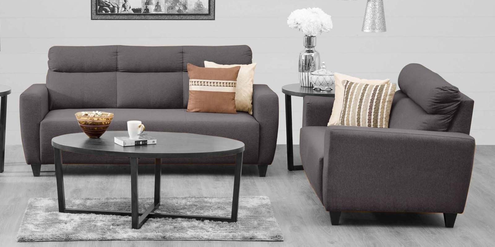 Buy Emily Sofa Set (3+2) in Brown Colour by Home Centre Online Lawson