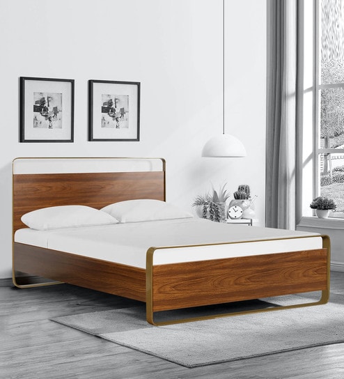 Emerald King Size Bed in Teak Finish