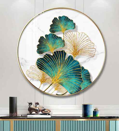 Emerland Petal Design Acrylic Round Wall Art