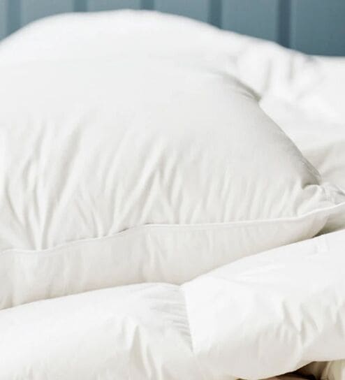 Emma Low Duck Down Pillow 27x19 Inches for Back and Stomach Sleepers